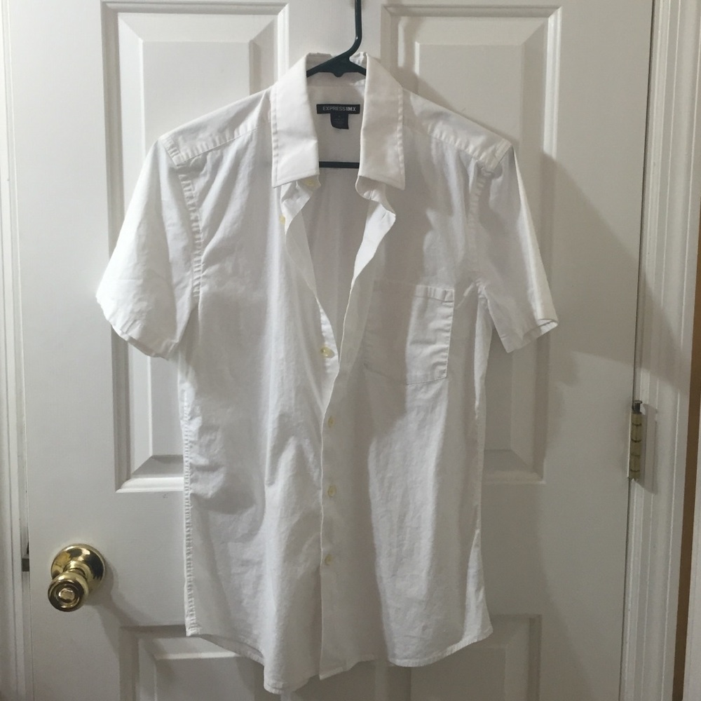 Express 1MX Modern Fit Stretch Button Down
